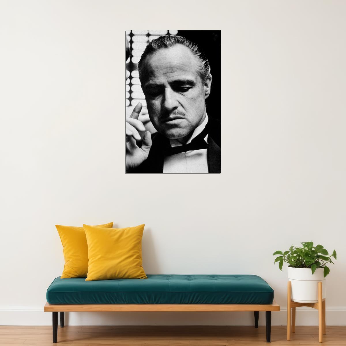 The Godfather Marlon Brando Al Pacino Classic Movie Crime Poster Wall Art Print Home Wall Decor - xonomax