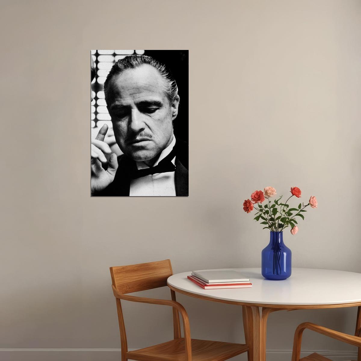 The Godfather Marlon Brando Al Pacino Classic Movie Crime Poster Wall Art Print Home Wall Decor - xonomax