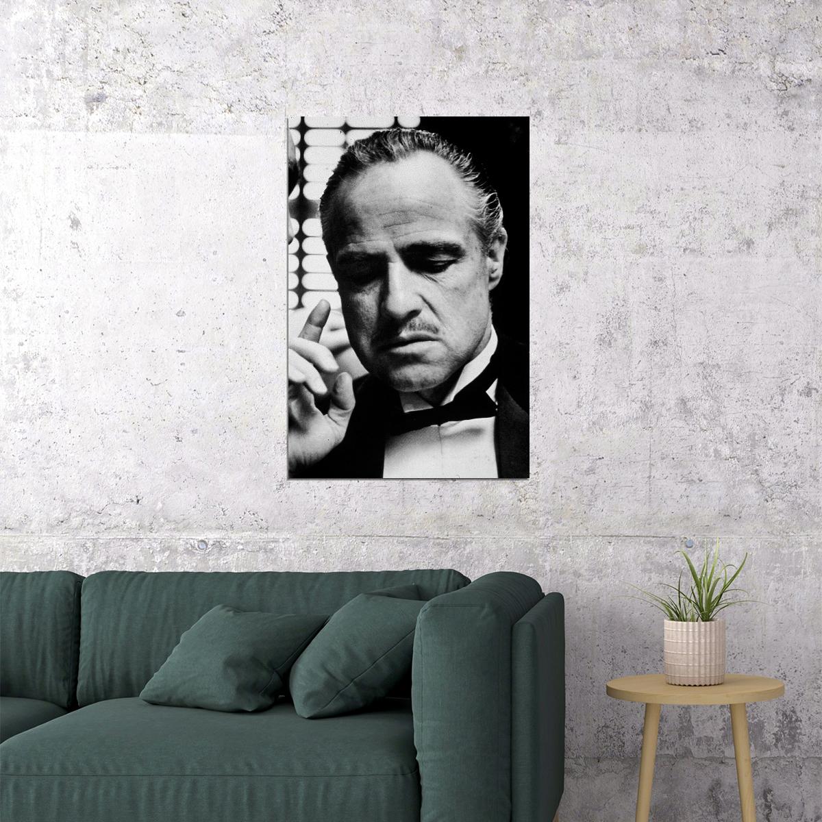The Godfather Marlon Brando Al Pacino Classic Movie Crime Poster Wall Art Print Home Wall Decor - xonomax