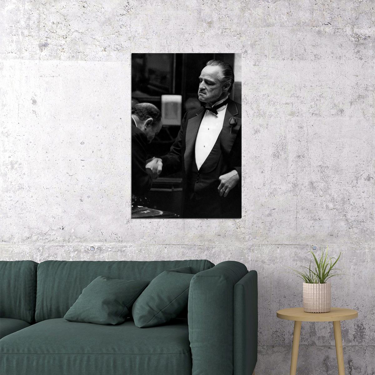 The Godfather Marlon Brando Al Pacino Classic Movie Action Poster Wall Art Print Home Wall Decor - xonomax