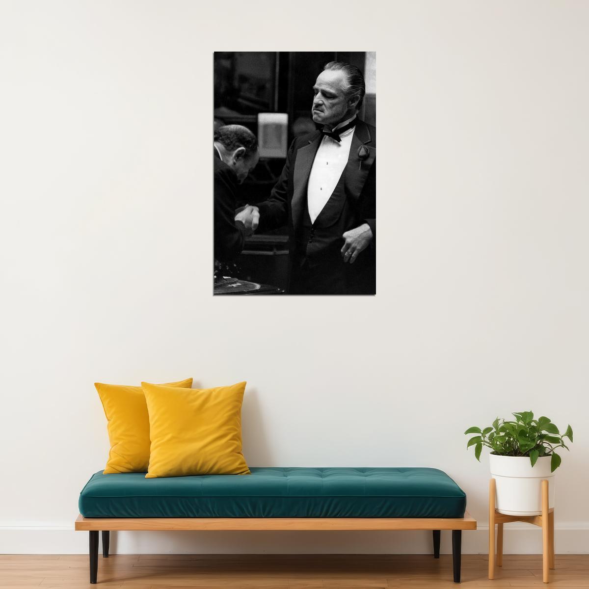 The Godfather Marlon Brando Al Pacino Classic Movie Action Poster Wall Art Print Home Wall Decor - xonomax