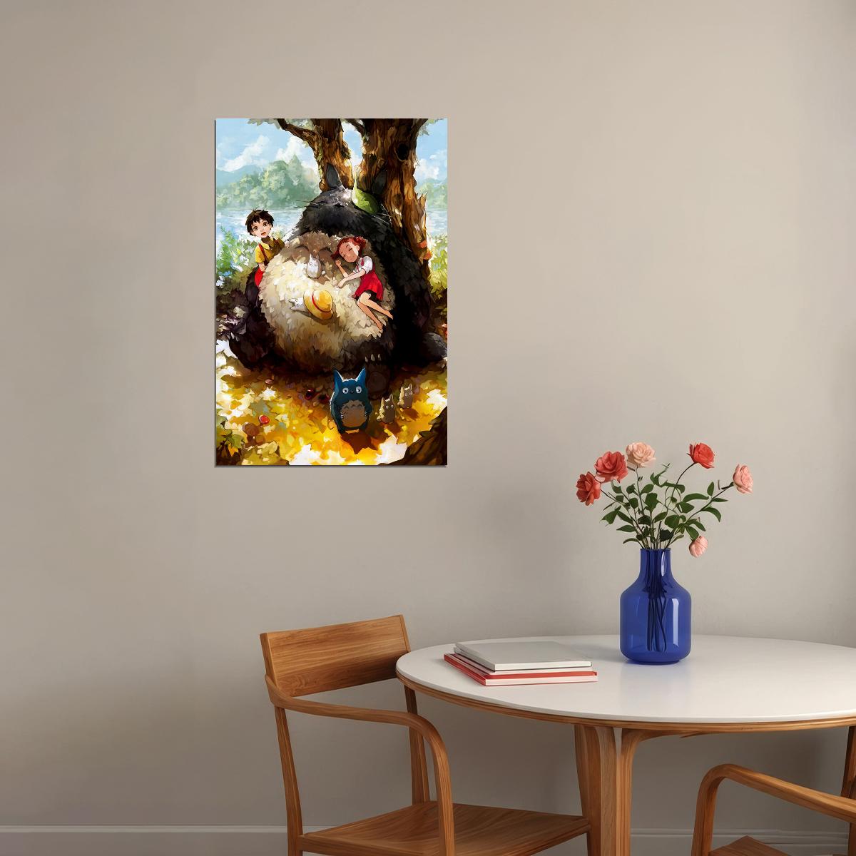 My Neighbour Totoro Classic Anime Movie Cartoon Poster Wall Art Print Home Wall Decor