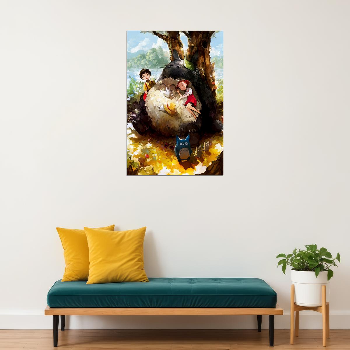 My Neighbour Totoro Classic Anime Movie Cartoon Poster Wall Art Print Home Wall Decor