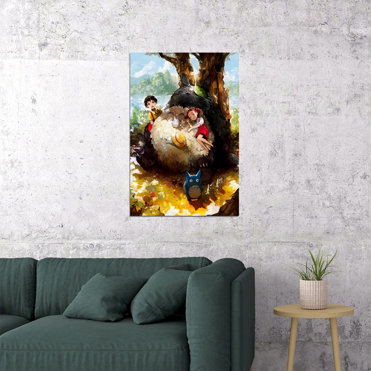 My Neighbour Totoro Classic Anime Movie Cartoon Poster Wall Art Print Home Wall Decor