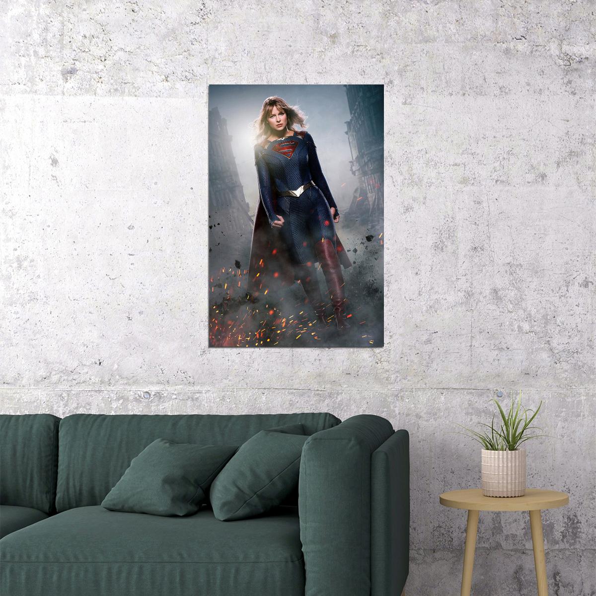 Supergirl Season 4 Tv Series Superhero Action Poster Wall Art Print Home Wall Decor - xonomax
