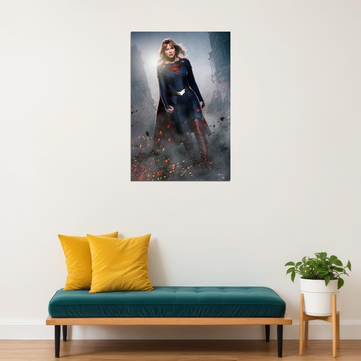 Supergirl Season 4 Tv Series Superhero Action Poster Wall Art Print Home Wall Decor - xonomax
