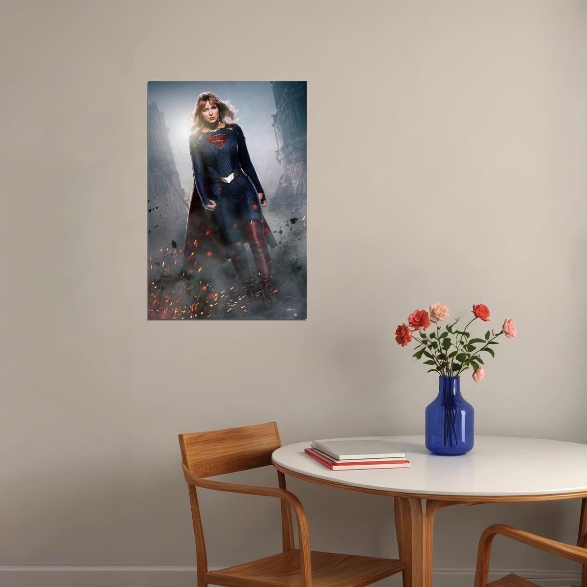 Supergirl Season 4 Tv Series Superhero Action Poster Wall Art Print Home Wall Decor - xonomax