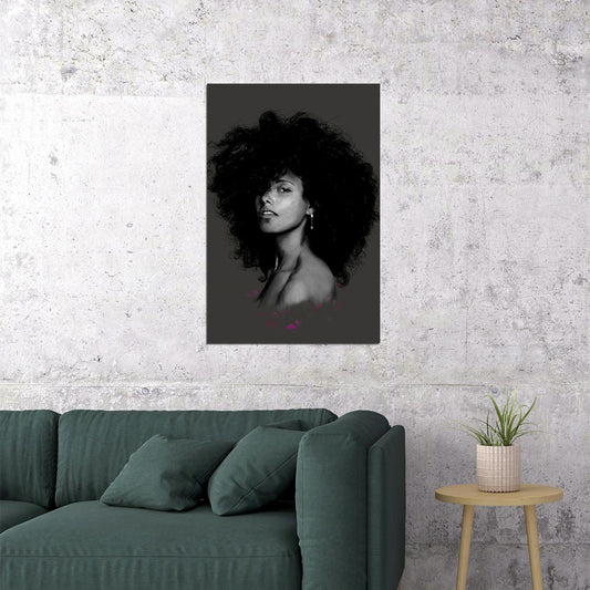 Alicia Keys Here Music Singer Star Producer Poster Wall Art Print Home Wall Decor - xonomax