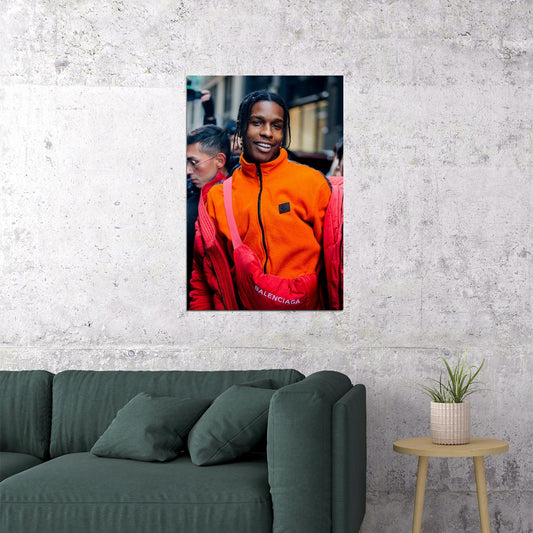 Asap Rocky Rap Music Star Hip Hop Rapper Fashion Icon Poster Wall Art Print Home Wall Decor - xonomax