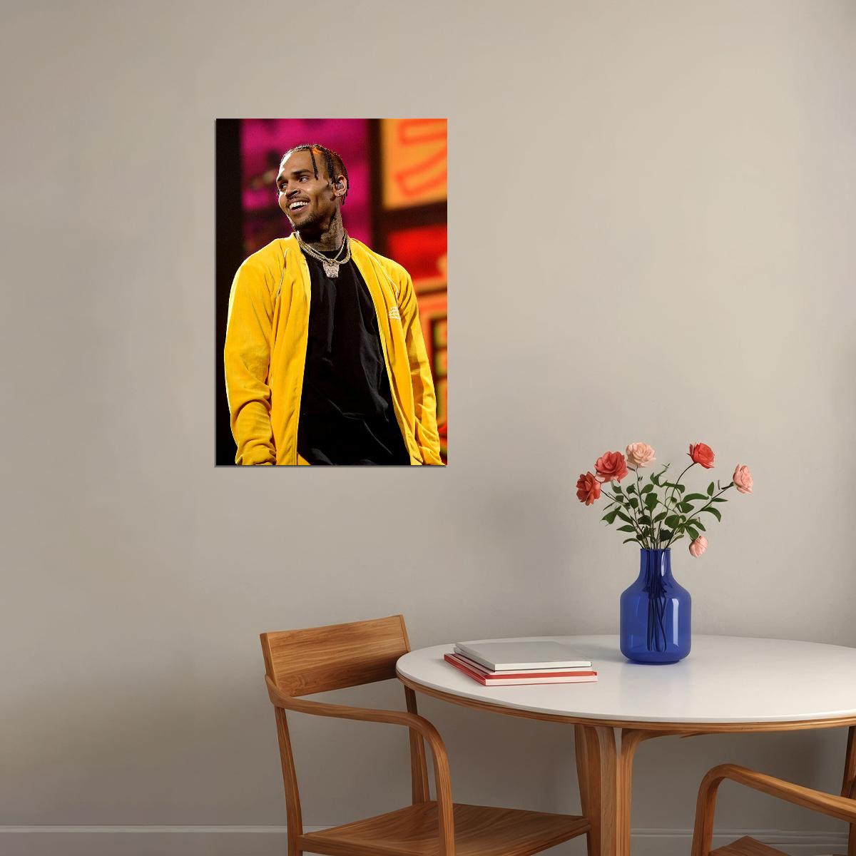 Chris Brown Music Hip Hop Musician Rapper Poster Wall Art Print Home Wall Decor - xonomax