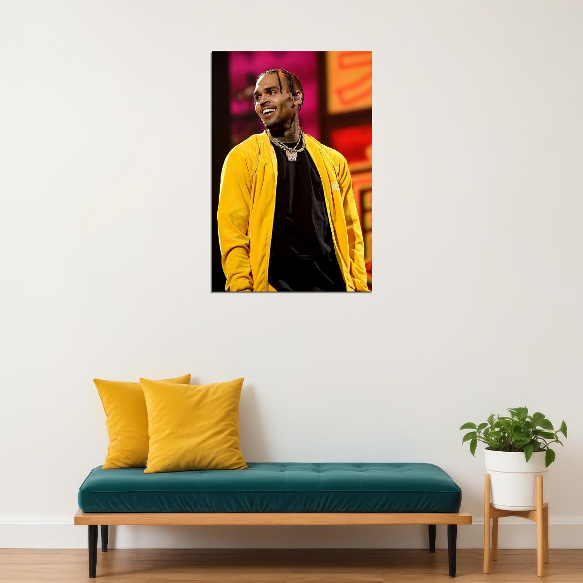 Chris Brown Music Hip Hop Musician Rapper Poster Wall Art Print Home Wall Decor - xonomax