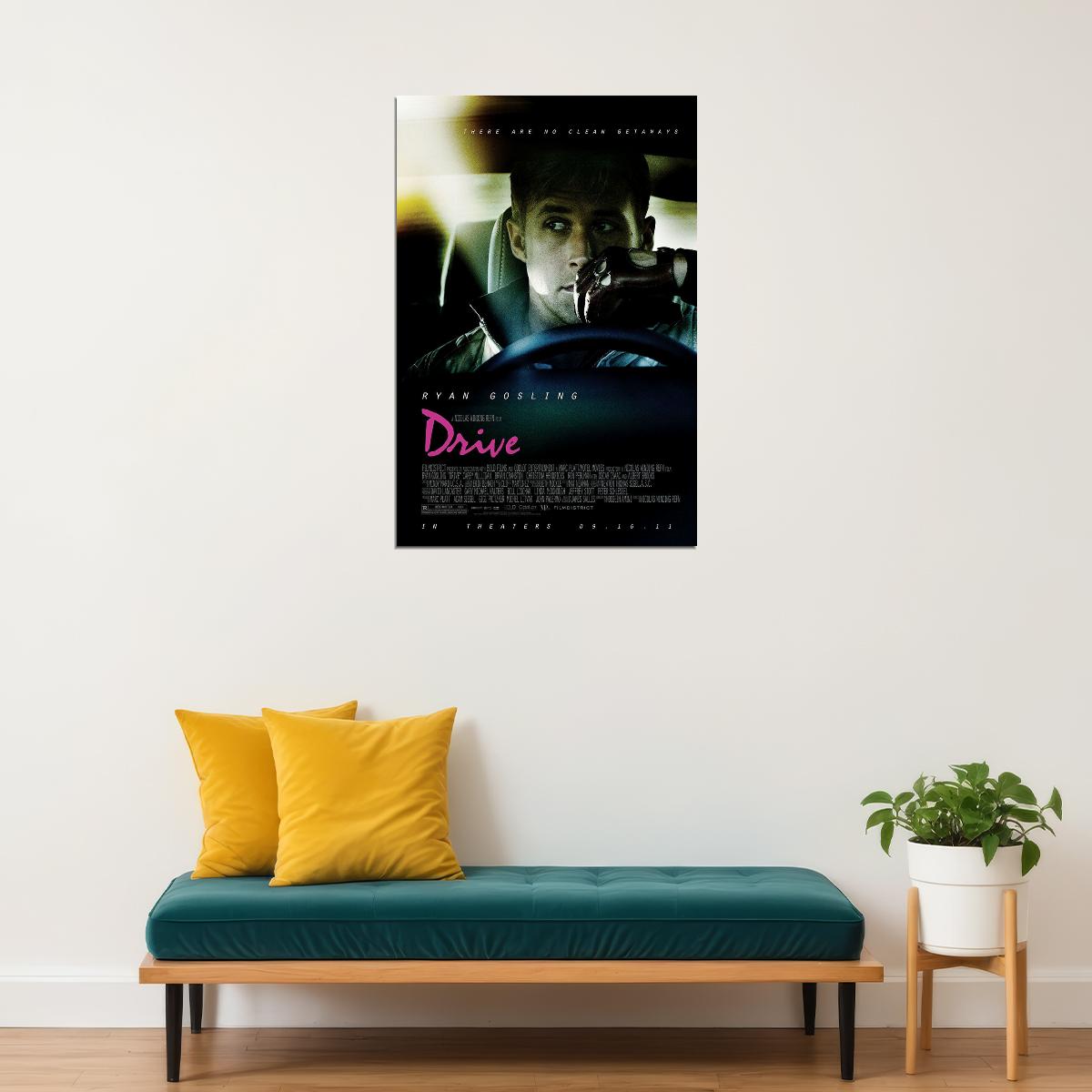 Drive Movie Ryan Gosling Classic Film Comic Action Poster Wall Art Print Home Wall Decor - xonomax