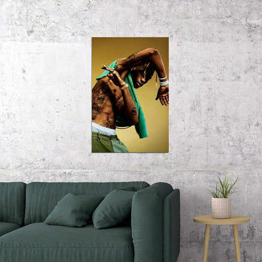 Travis Scott American Hip Hop Rap Music Singer Poster Wall Art Print Home Wall Decor - xonomax