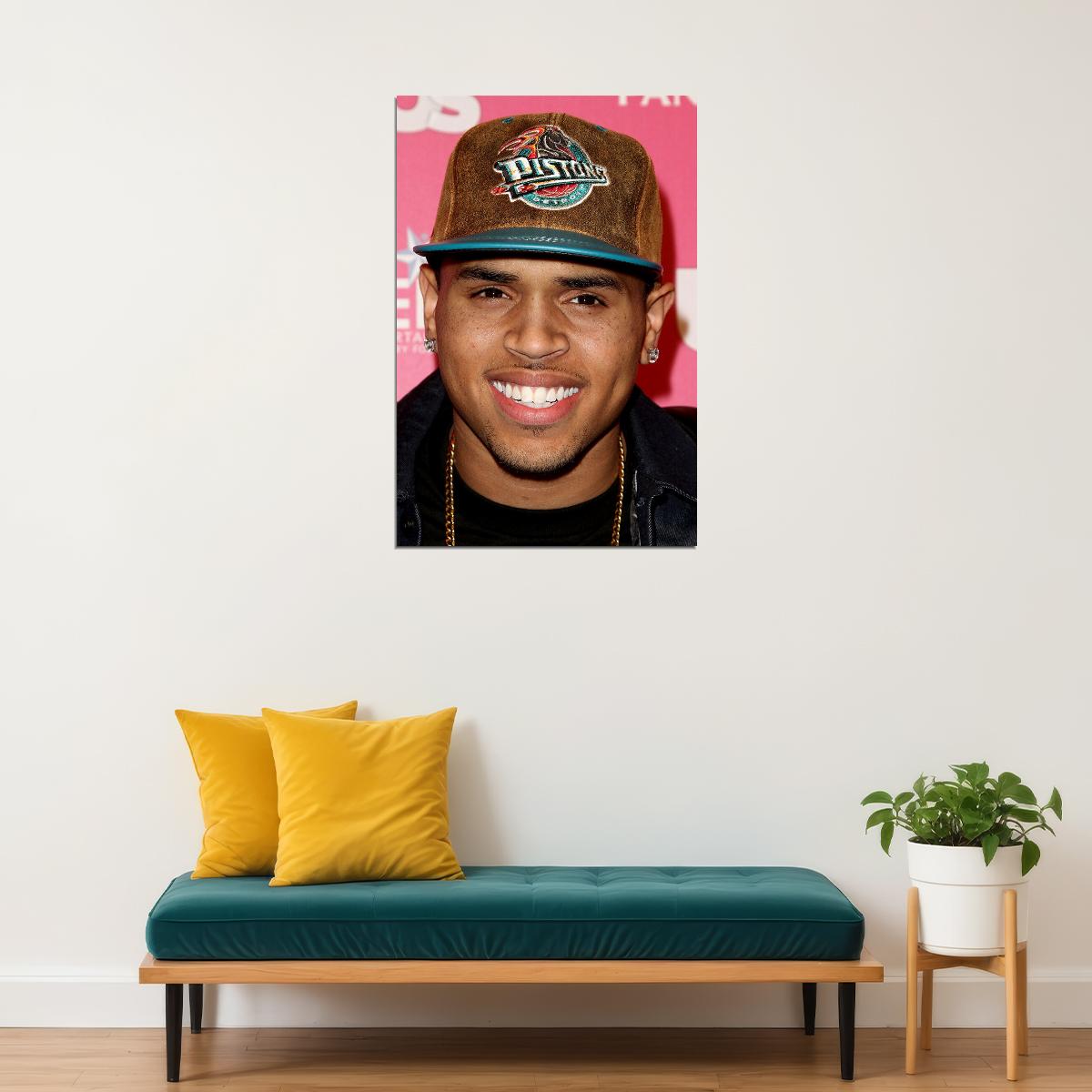 Chris Brown American Rapper Music Singer Star Poster Wall Art Print Home Wall Decor - xonomax