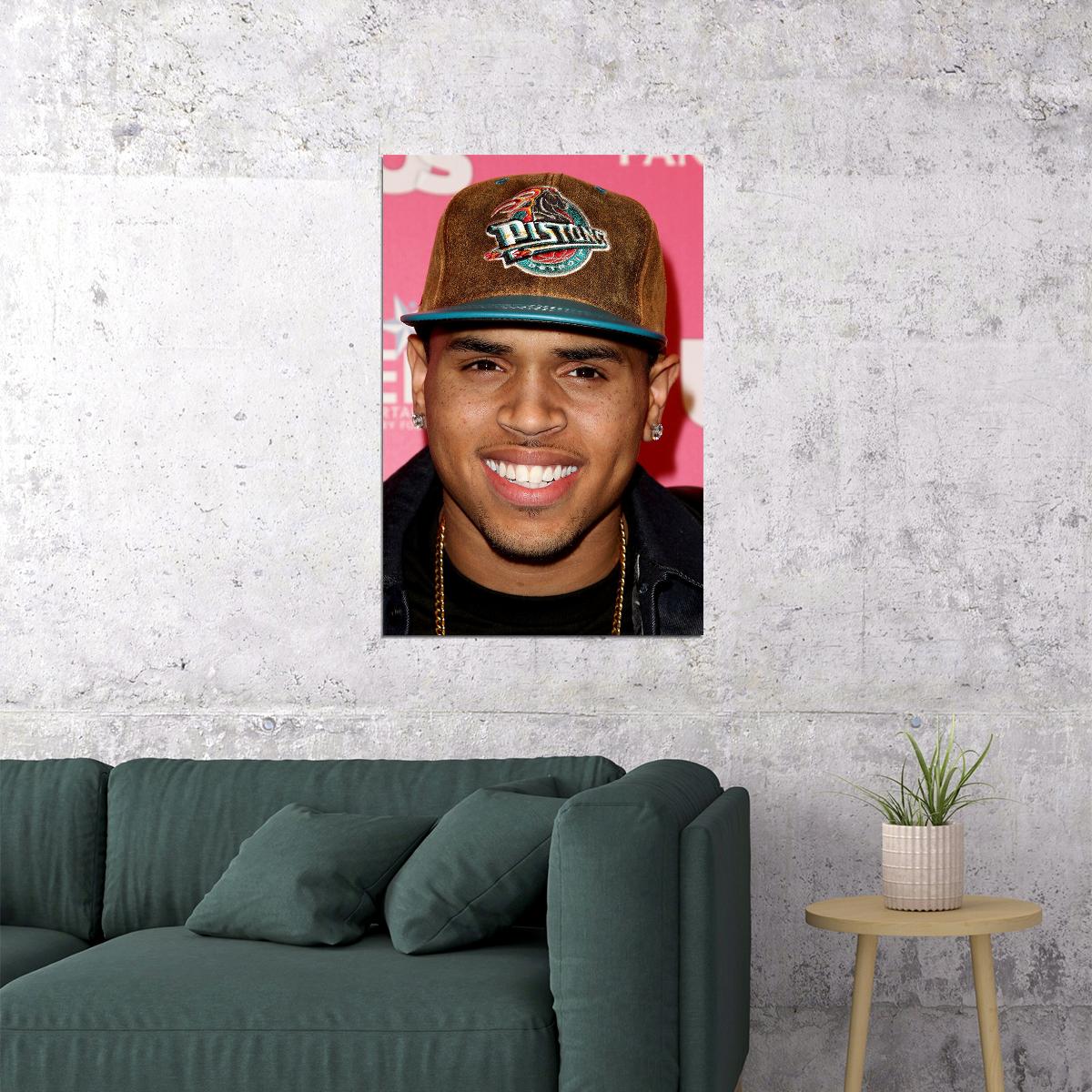 Chris Brown American Rapper Music Singer Star Poster Wall Art Print Home Wall Decor - xonomax