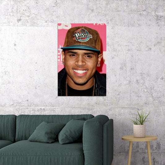 Chris Brown American Rapper Music Singer Star Poster Wall Art Print Home Wall Decor - xonomax