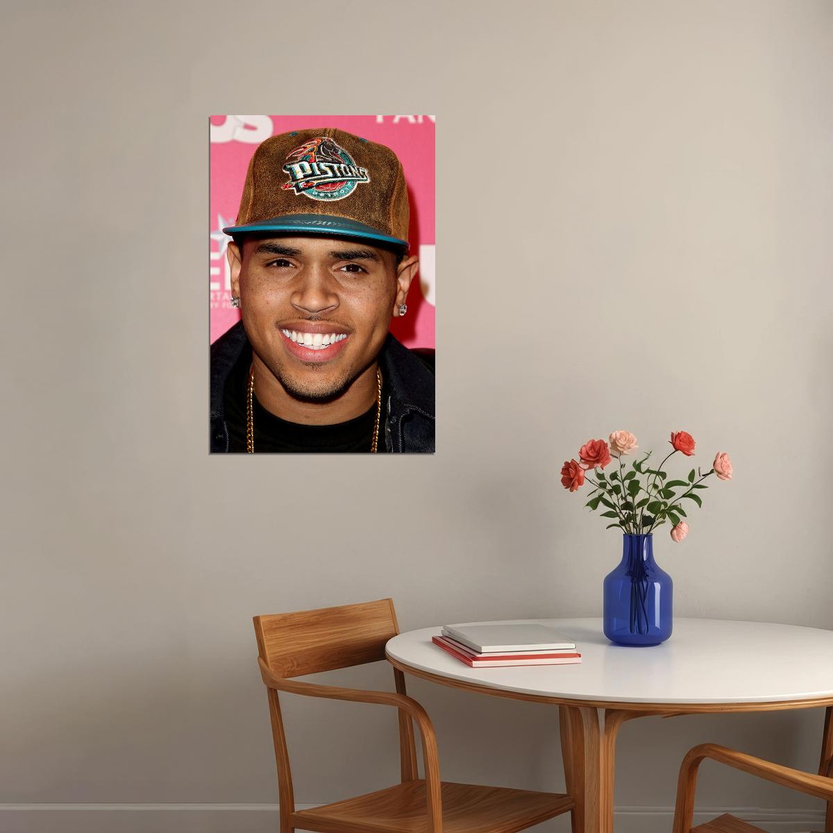 Chris Brown American Rapper Music Singer Star Poster Wall Art Print Home Wall Decor - xonomax