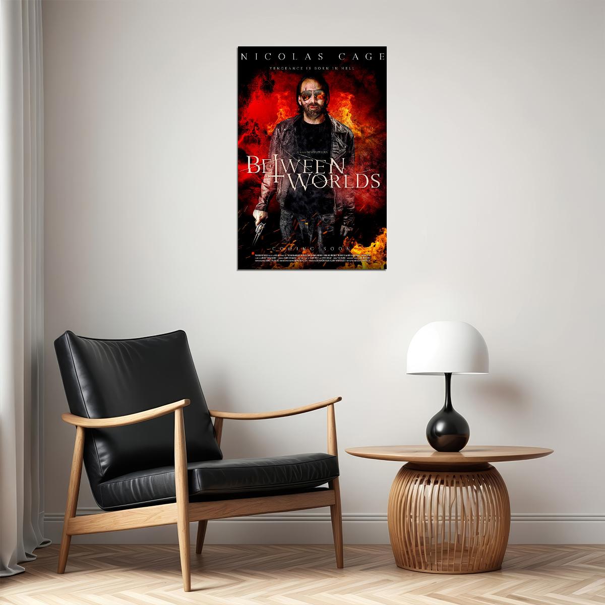Between Worlds 2018 Fighting Movie Nicolas Cage Poster Wall Art Print Home Wall Decor - xonomax