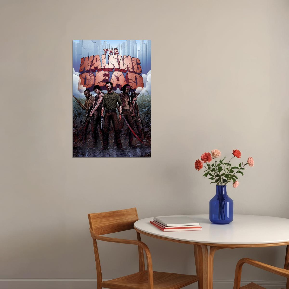 The Walking Dead Season 8 Movie Usa Horror Thriller Poster Wall Art Print Home Wall Decor - xonomax