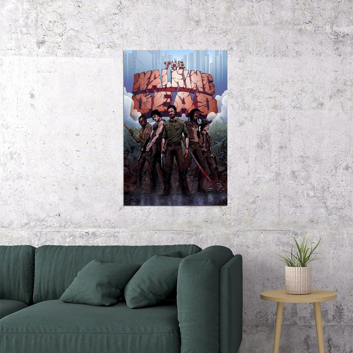 The Walking Dead Season 8 Movie Usa Horror Thriller Poster Wall Art Print Home Wall Decor - xonomax