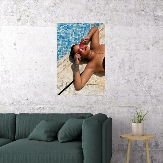 Rihanna Sexy Hip Hop Rap Music Star Diplomatist Poster Wall Art Print Home Wall Decor - xonomax