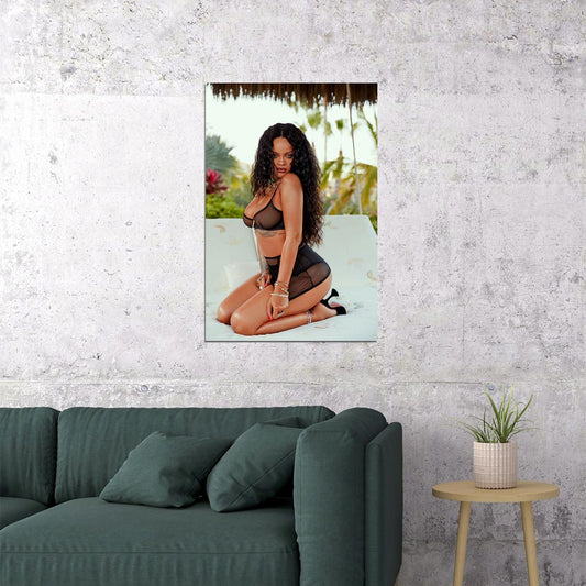 Rihanna Sexy Hip Hop Rap Music Star Poster Wall Art Print Home Wall Decor - xonomax