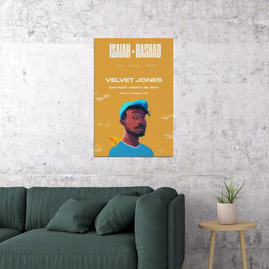 Isaiah Rashad Lil Sunny Tour Music Singer Poster Wall Art Print Home Wall Decor - xonomax