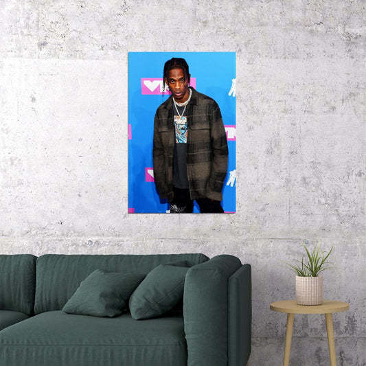 Travis Scott Hip Hop Rap Music Singer Star Poster Wall Art Print Home Wall Decor - xonomax