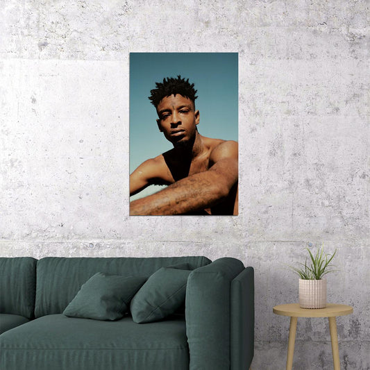 21 Savage Hip Hop Rap Music Star Singer Poster Wall Art Print Home Wall Decor - xonomax