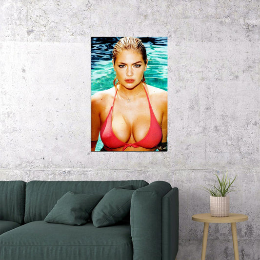 Sexy Model Girl Kate Upton Star Big Ass Bikini Poster Wall Art Print Home Wall Decor - xonomax