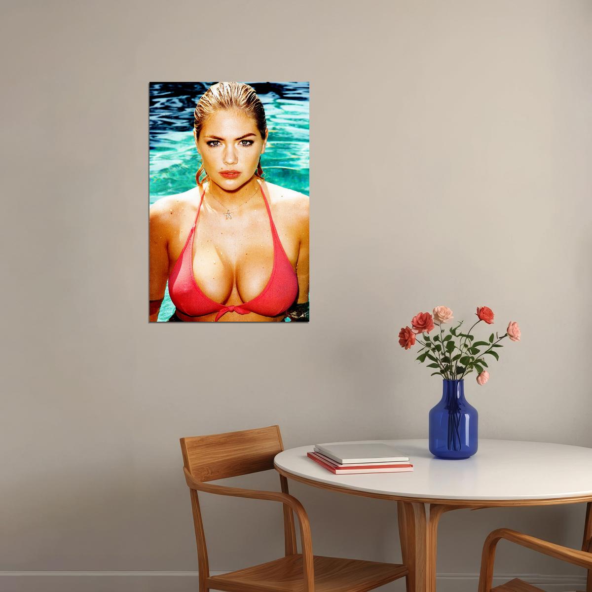 Sexy Model Girl Kate Upton Star Big Ass Bikini Poster Wall Art Print Home Wall Decor - xonomax