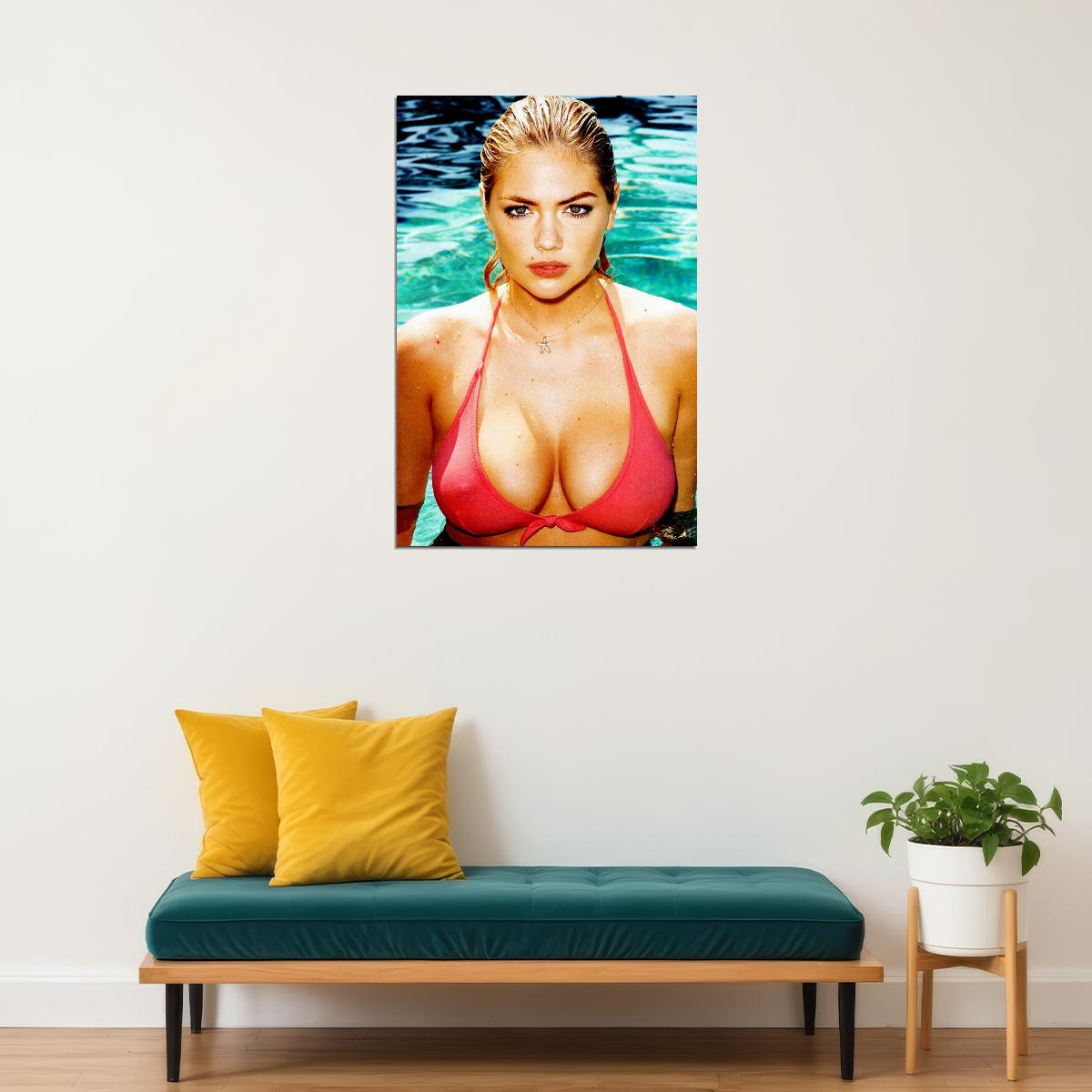 Sexy Model Girl Kate Upton Star Big Ass Bikini Poster Wall Art Print Home Wall Decor - xonomax