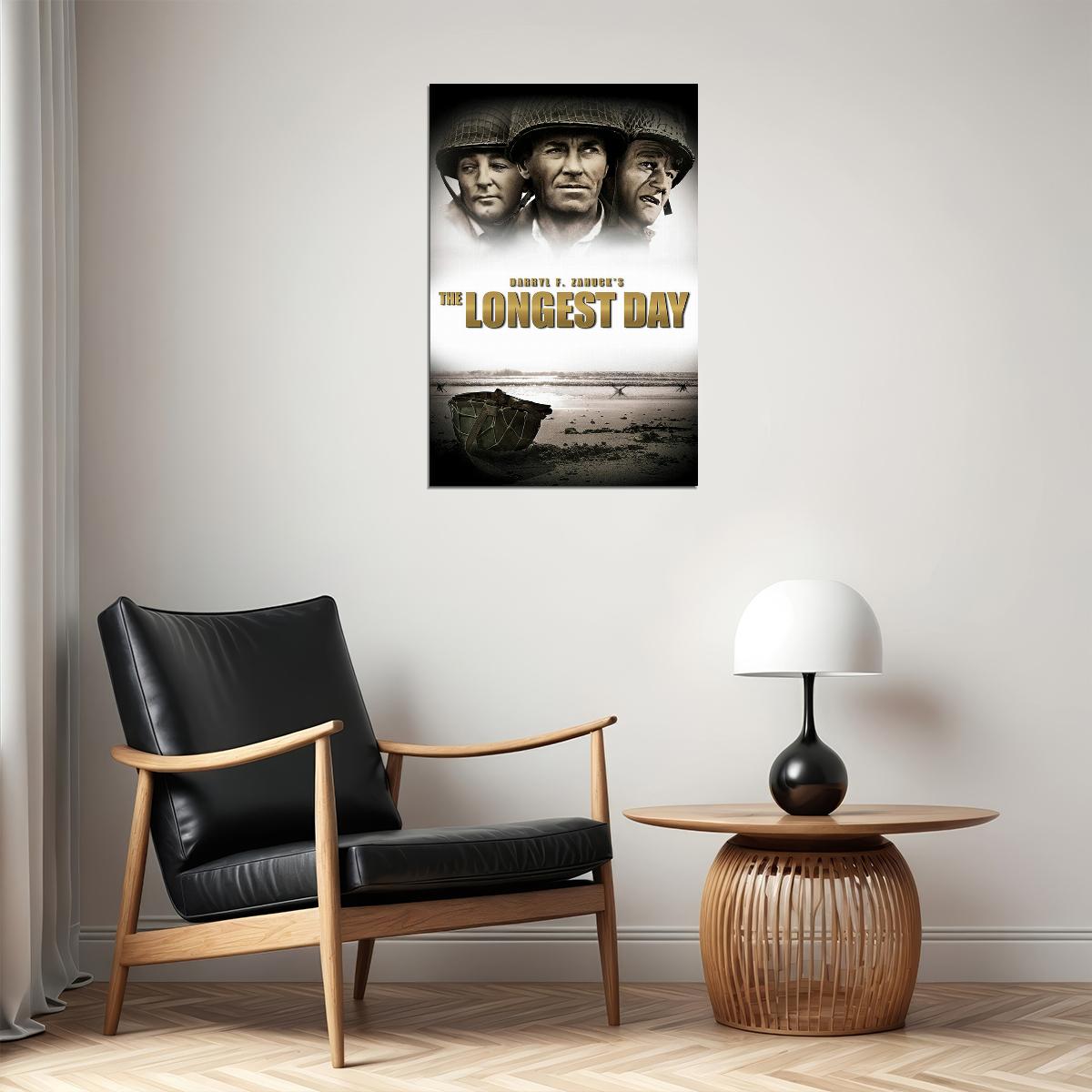 The Longest Day Movie John Wayne Action Drama Poster Wall Art Print Home Wall Decor - xonomax