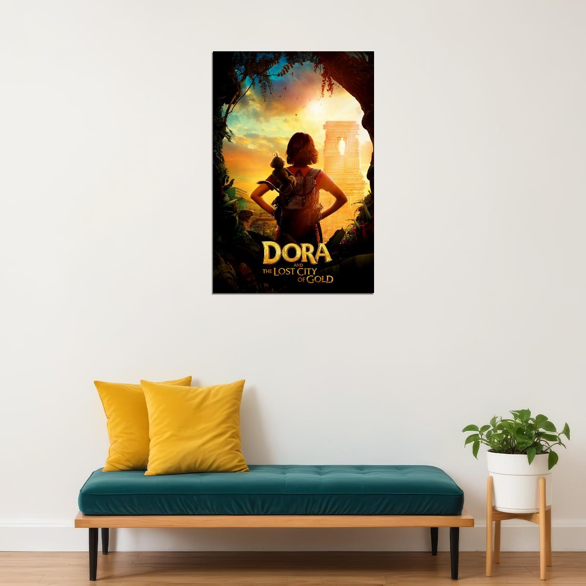 Dora And The Lost City Of Gold Movie James Bobin Family Poster Wall Art Print Home Wall Decor - xonomax