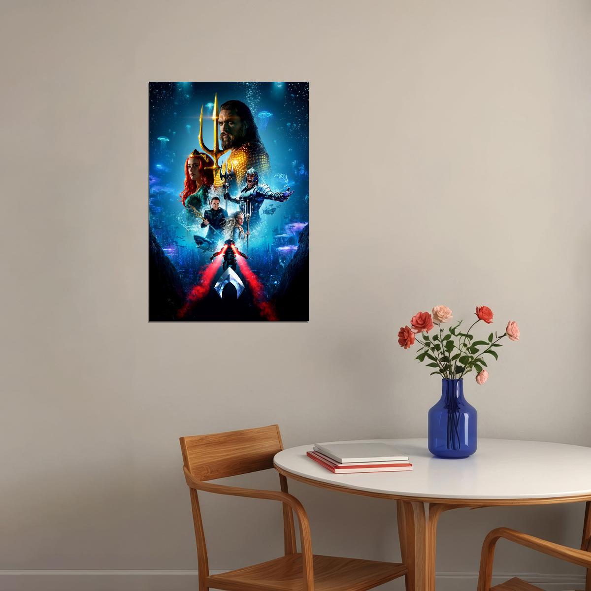 Aquaman Dc Actor Jason Momoa Strong Man Superhero Poster Wall Art Print Home Wall Decor - xonomax