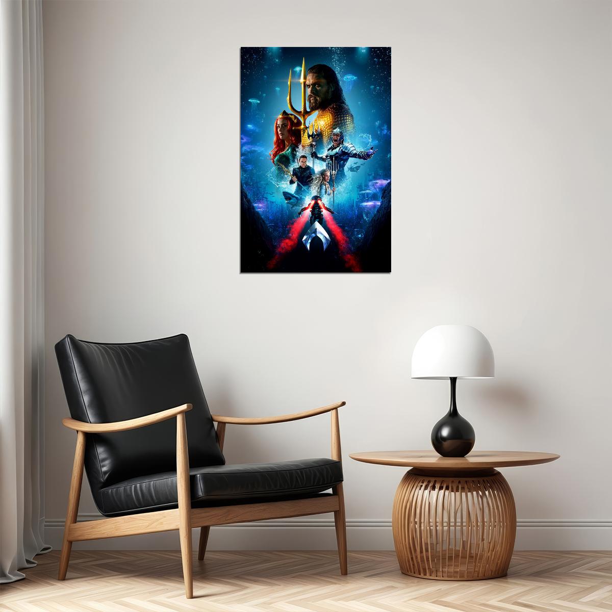 Aquaman Dc Actor Jason Momoa Strong Man Superhero Poster Wall Art Print Home Wall Decor - xonomax