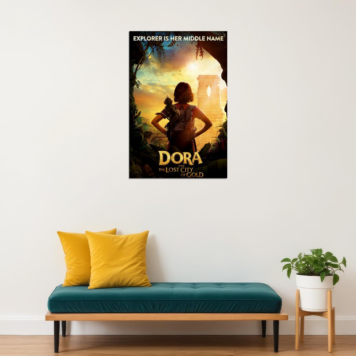 Dora And The Lost City Of Gold Movie James Bobin Poster Wall Art Print Home Wall Decor - xonomax