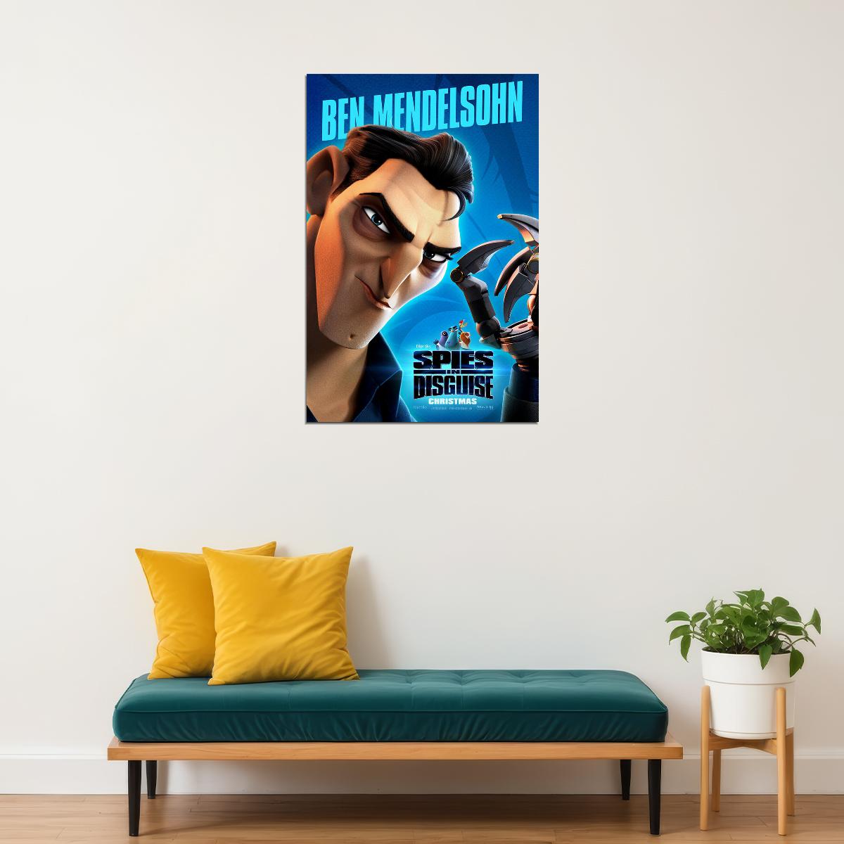 Spies In Disguise Will Smith 2019 Movie War Animation Poster Wall Art Print Home Wall Decor - xonomax