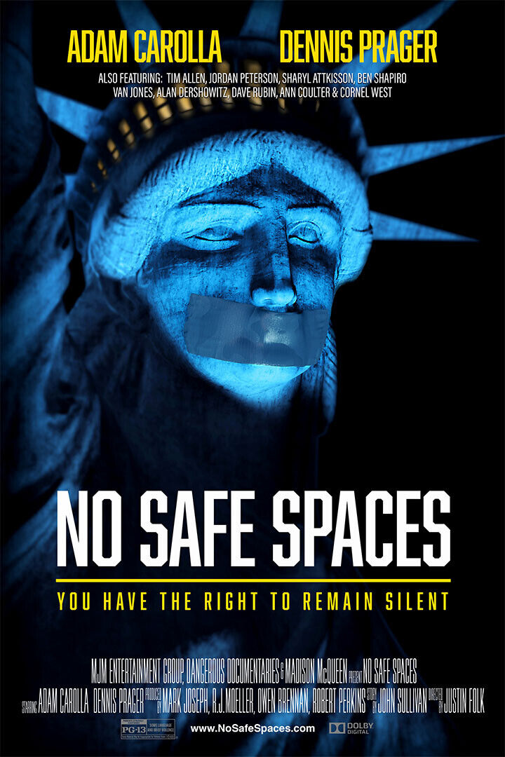 No Safe Spaces Movie 2019 Adam Carolla Dennis Prager Poster Wall Art Print Home Wall Decor - xonomax
