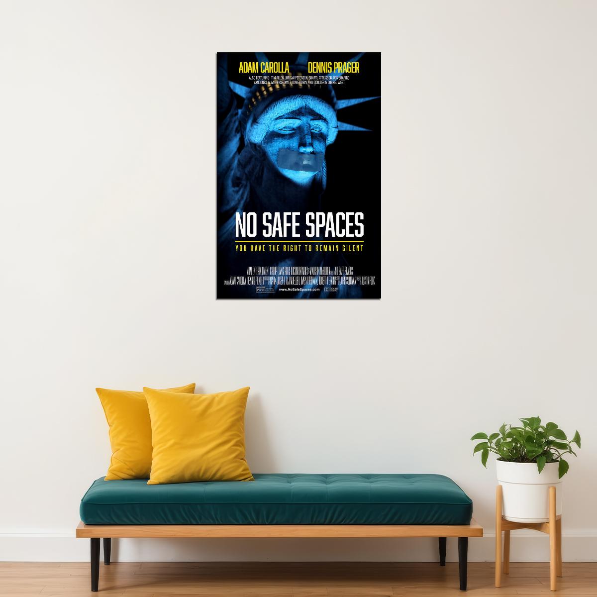 No Safe Spaces Movie 2019 Adam Carolla Dennis Prager Poster Wall Art Print Home Wall Decor - xonomax