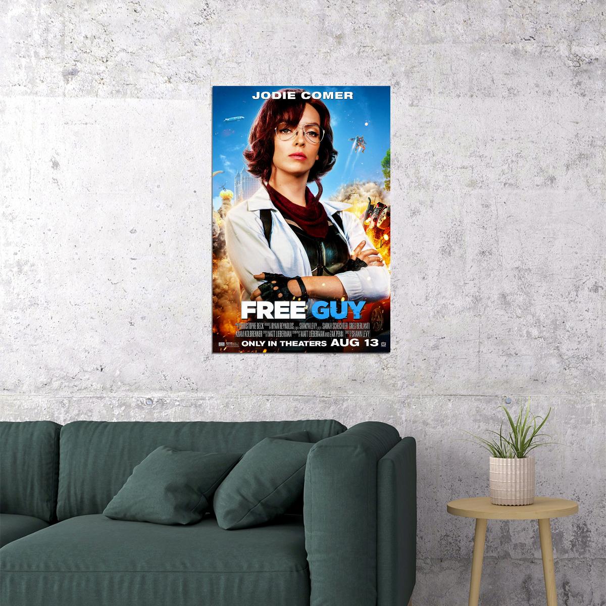 Free Guy Movie 2020 Action Comedy Poster Wall Art Print Home Wall Decor - xonomax