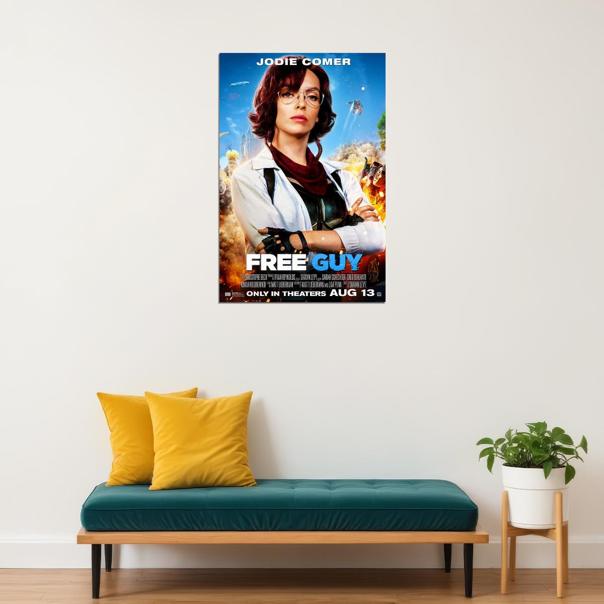 Free Guy Movie 2020 Action Comedy Poster Wall Art Print Home Wall Decor - xonomax
