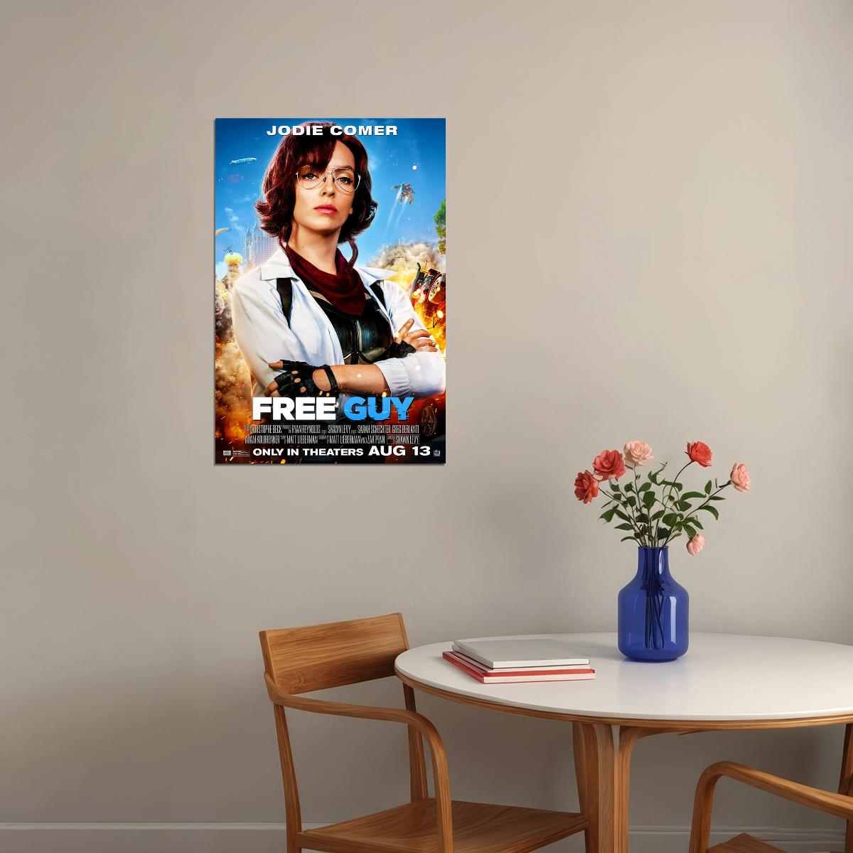 Free Guy Movie 2020 Action Comedy Poster Wall Art Print Home Wall Decor - xonomax