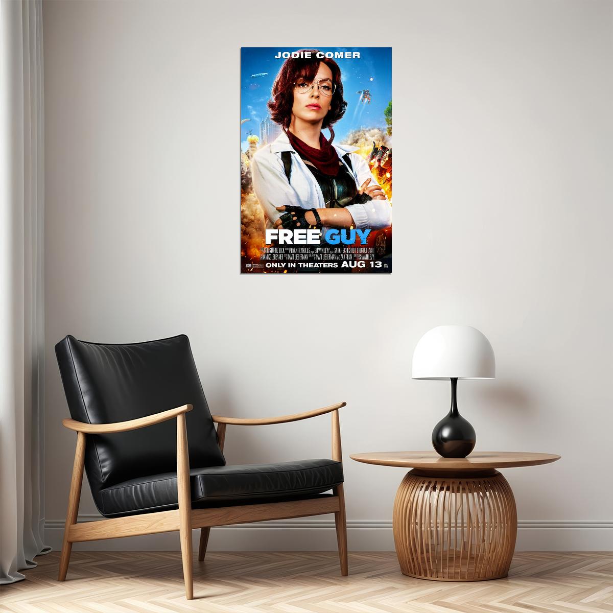 Free Guy Movie 2020 Action Comedy Poster Wall Art Print Home Wall Decor - xonomax