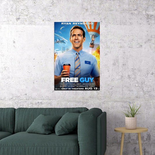 Free Guy 2020 Movie They Got A Guy Entertainment Poster Wall Art Print Home Wall Decor - xonomax
