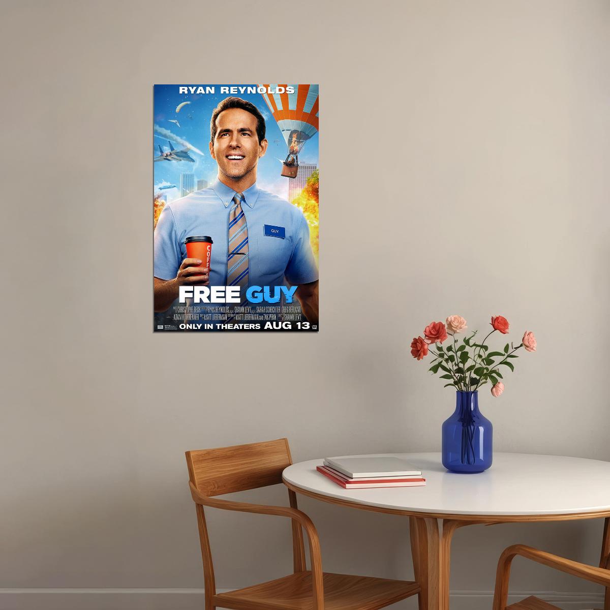Free Guy 2020 Movie They Got A Guy Entertainment Poster Wall Art Print Home Wall Decor - xonomax