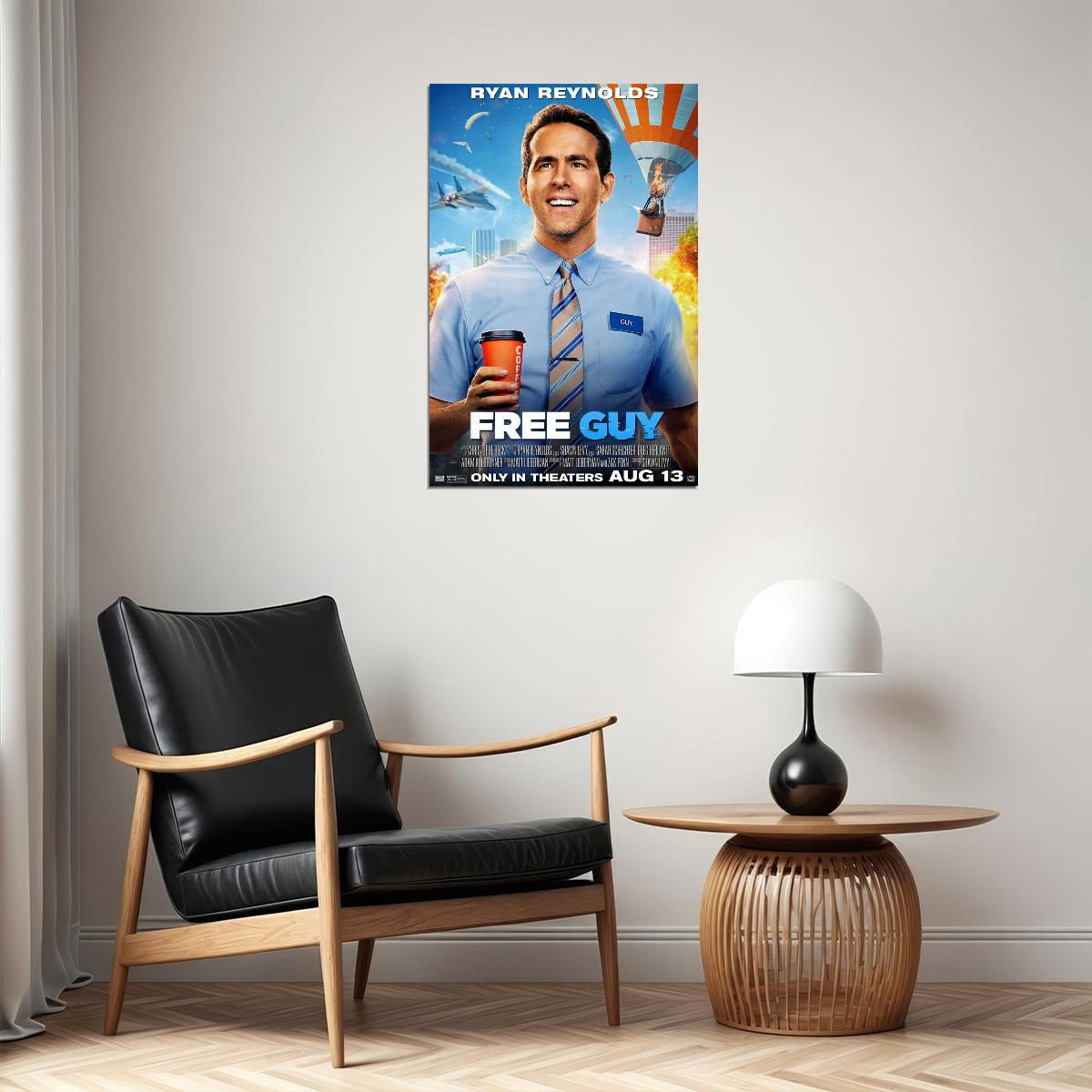 Free Guy 2020 Movie They Got A Guy Entertainment Poster Wall Art Print Home Wall Decor - xonomax
