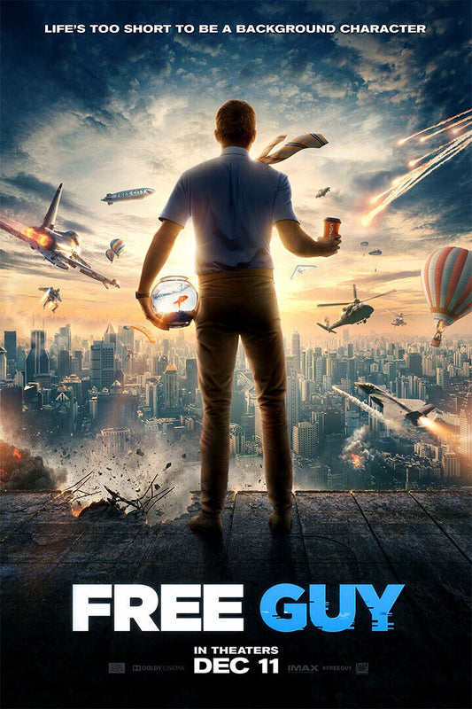 Free Guy 2020 Movie They Got A Guy Adventure Action Poster Wall Art Print Home Wall Decor - xonomax
