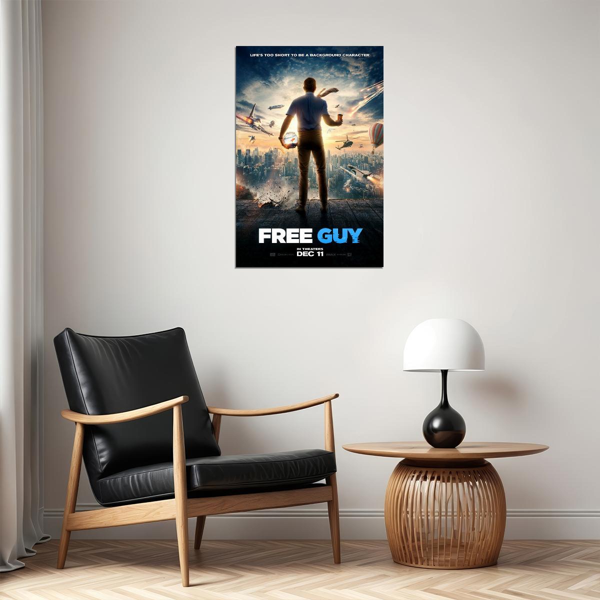 Free Guy 2020 Movie They Got A Guy Adventure Action Poster Wall Art Print Home Wall Decor - xonomax