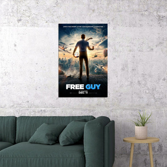 Free Guy 2020 Movie They Got A Guy Adventure Action Poster Wall Art Print Home Wall Decor - xonomax
